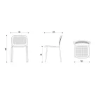 Gartenstuhl aus lackiertem Metall Made in Italy 2 Stück - Synergy Viadurini