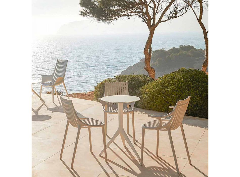 Stapelbarer farbiger Gartenstuhl aus Kunststoff 4 Stück - Ibiza von Vondom Viadurini