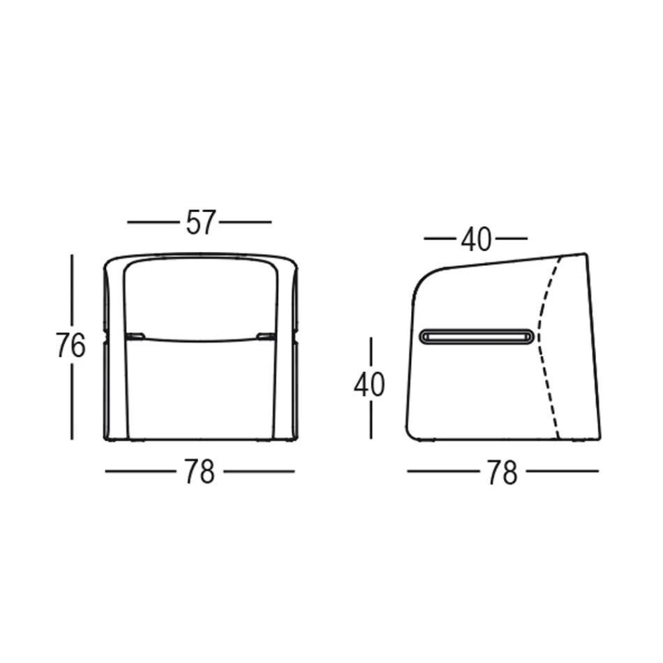 Gartenstuhl aus Polyethylen und Birkenholz Made in Italy - Talula Viadurini