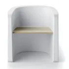 Gartenstuhl aus Polyethylen und Birkenholz Made in Italy - Talula Viadurini