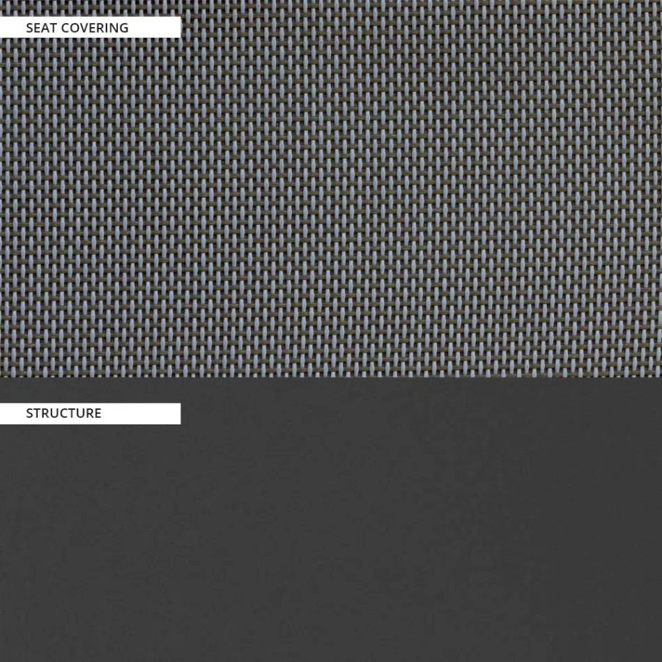 Gartenstuhl aus Textilene und Aluminiumbasis Made in Italy - Milanka Viadurini