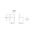 Gartenstuhl aus Textilene und Aluminiumbasis Made in Italy - Milanka Viadurini