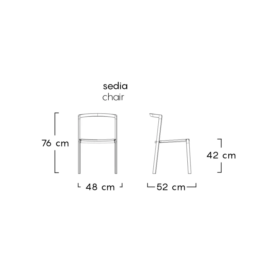 Gartenstuhl aus Textilene und Aluminiumbasis Made in Italy - Milanka Viadurini