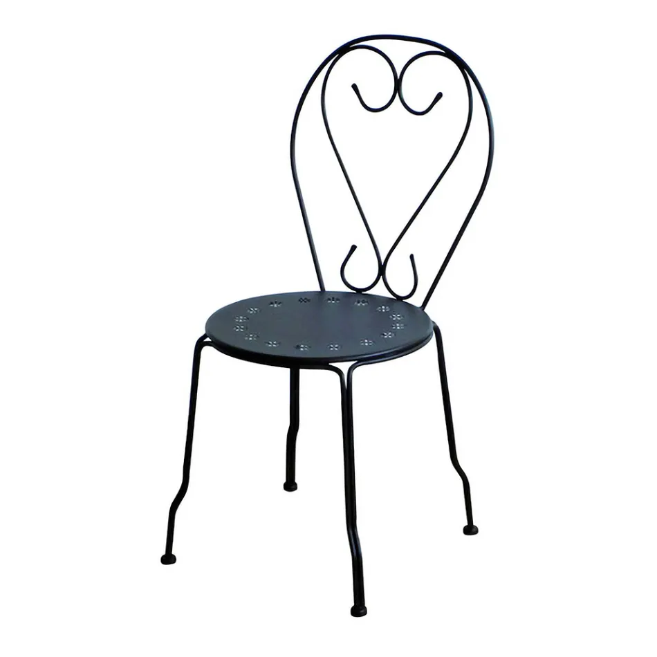 Gartenstuhl ganz aus Metall - Archiv Viadurini