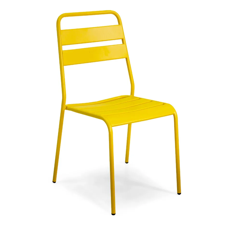 Gartenstuhl ganz aus Metall - Schleife Viadurini