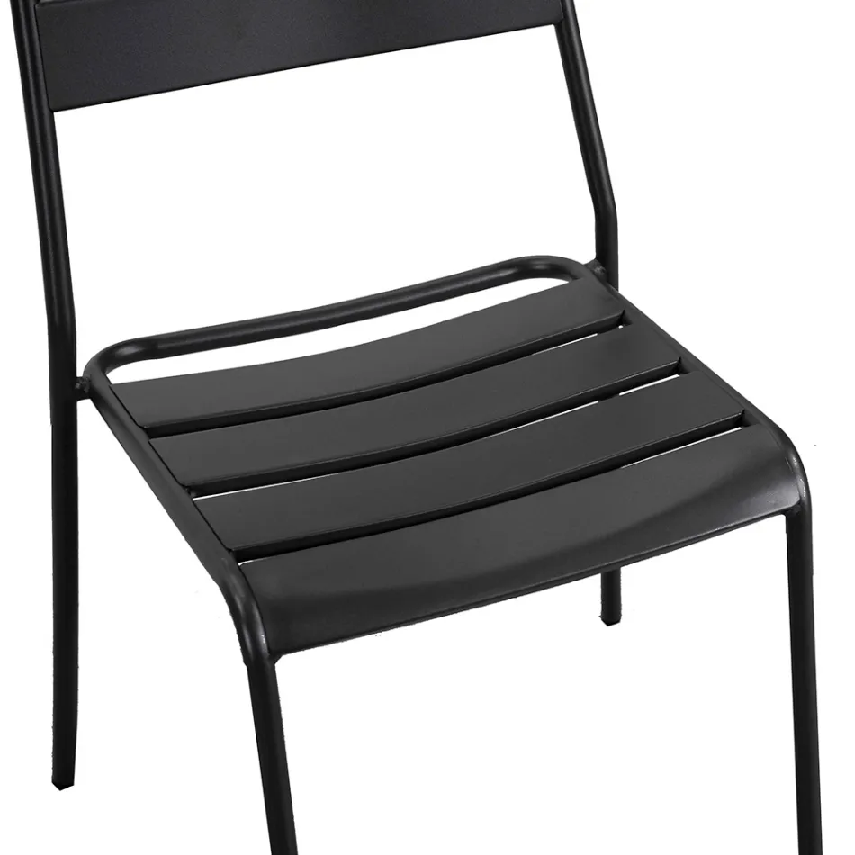 Gartenstuhl ganz aus Metall - Schleife Viadurini