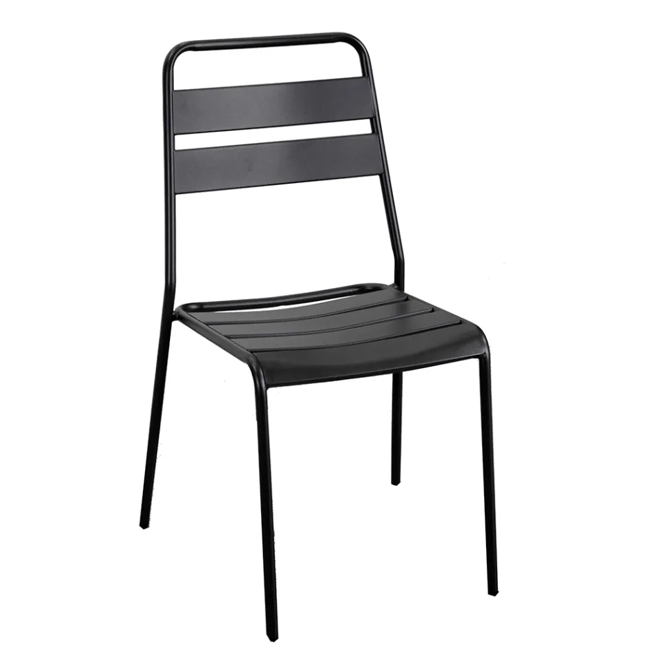 Gartenstuhl ganz aus Metall - Schleife Viadurini