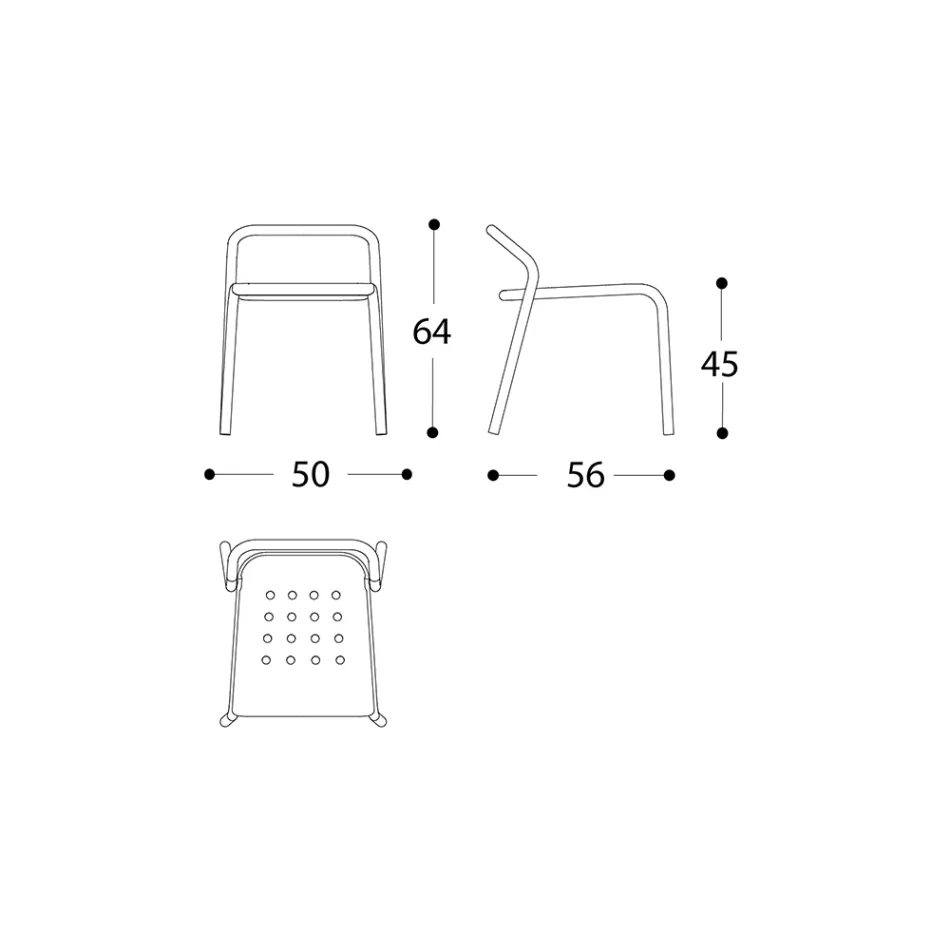 Gartenstuhl Aluminiumstruktur Made in Italy - Noss by Varaschin Viadurini