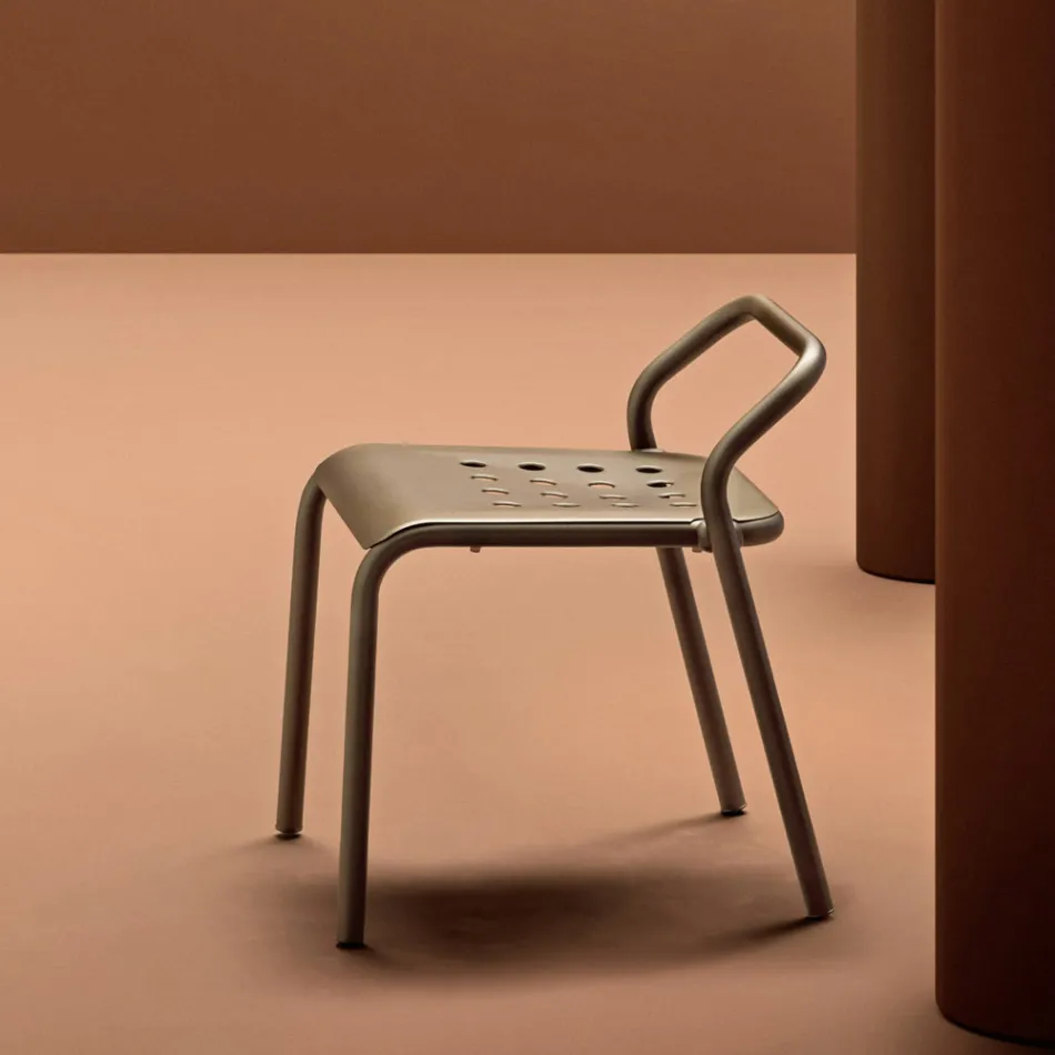 Gartenstuhl Aluminiumstruktur Made in Italy - Noss by Varaschin Viadurini