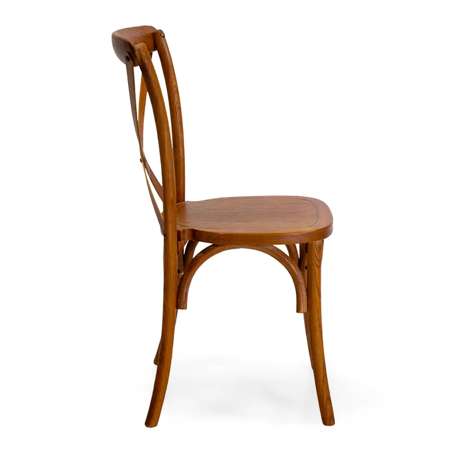Stapelbarer Innenstuhl aus Ulmenholz - Barriera Viadurini