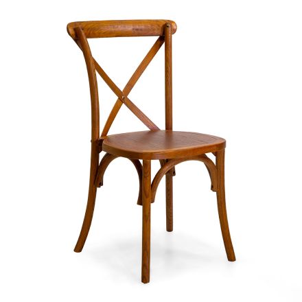 Stapelbarer Innenstuhl aus Ulmenholz - Barriera Viadurini