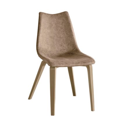 Indoor-Stuhl aus lackiertem Metall und weichem Vintage Made in Italy - Merkimer Viadurini