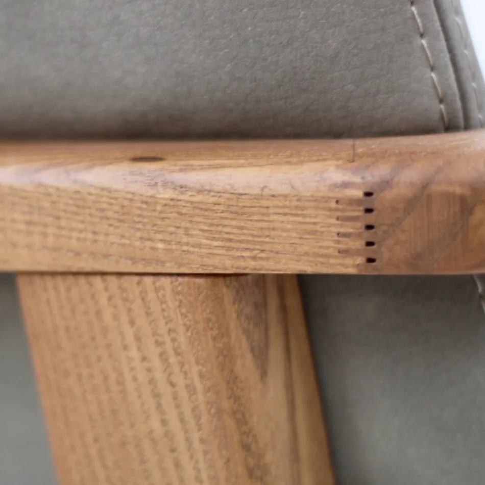 Esszimmerstuhl mit Armlehnen aus Eschenholz Made in Italy - Betsy Viadurini