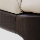 Esszimmerstuhl mit Armlehnen aus eisfarbenem Leder Made in Italy - Lyanne Viadurini