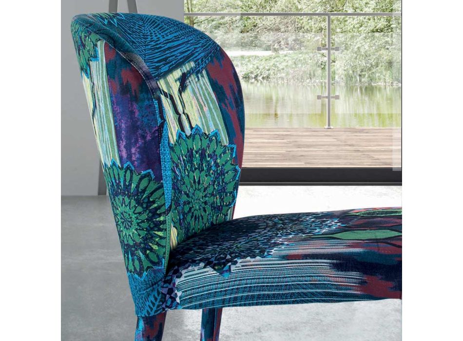 Esszimmerstuhl mit Sitz und gepolsterten Beinen, hergestellt in Italien – Verona Viadurini