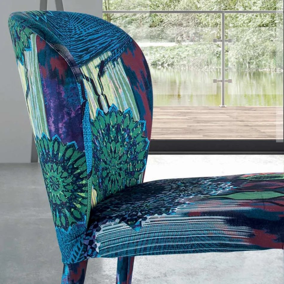 Esszimmerstuhl mit Sitz und gepolsterten Beinen, hergestellt in Italien – Verona Viadurini