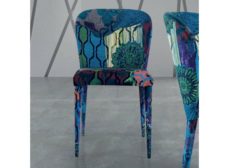 Esszimmerstuhl mit Sitz und gepolsterten Beinen, hergestellt in Italien – Verona Viadurini