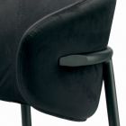 Esszimmerstuhl mit Sitz und Rückenlehne aus Samt, hergestellt in Italien – Livorno Viadurini