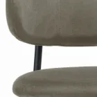 Esszimmerstuhl mit Sitz und Rückenlehne aus Samt, hergestellt in Italien – Livorno Viadurini