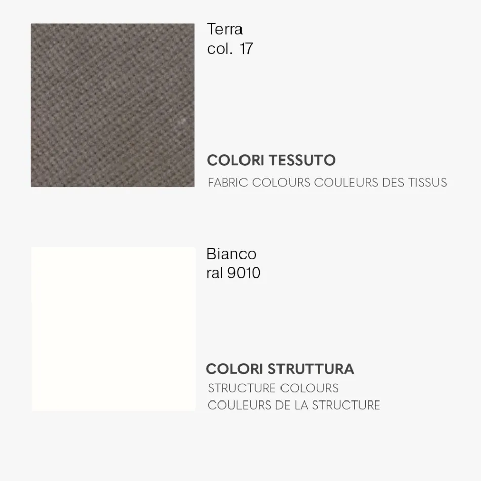 Esszimmerstuhl mit Stoffsitz und Metallstruktur - Aisha Viadurini