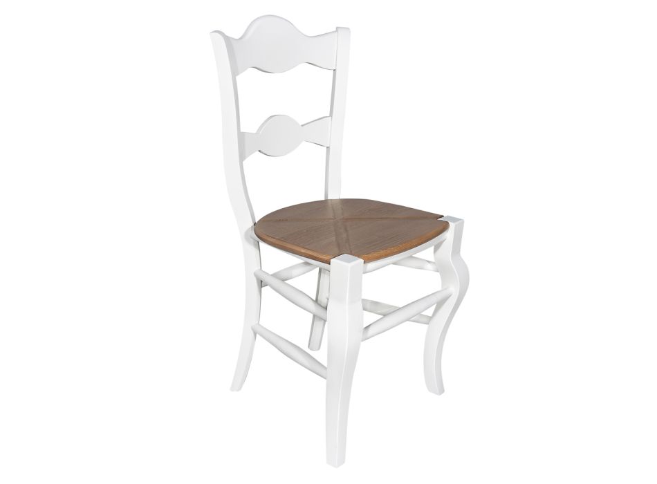 Esszimmerstuhl mit Gestell aus Buche und Sitzfläche aus Esche Made in Italy - Winnie Viadurini