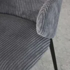 Esszimmerstuhl mit Metallrahmen und Cordsitz - Ridni Viadurini