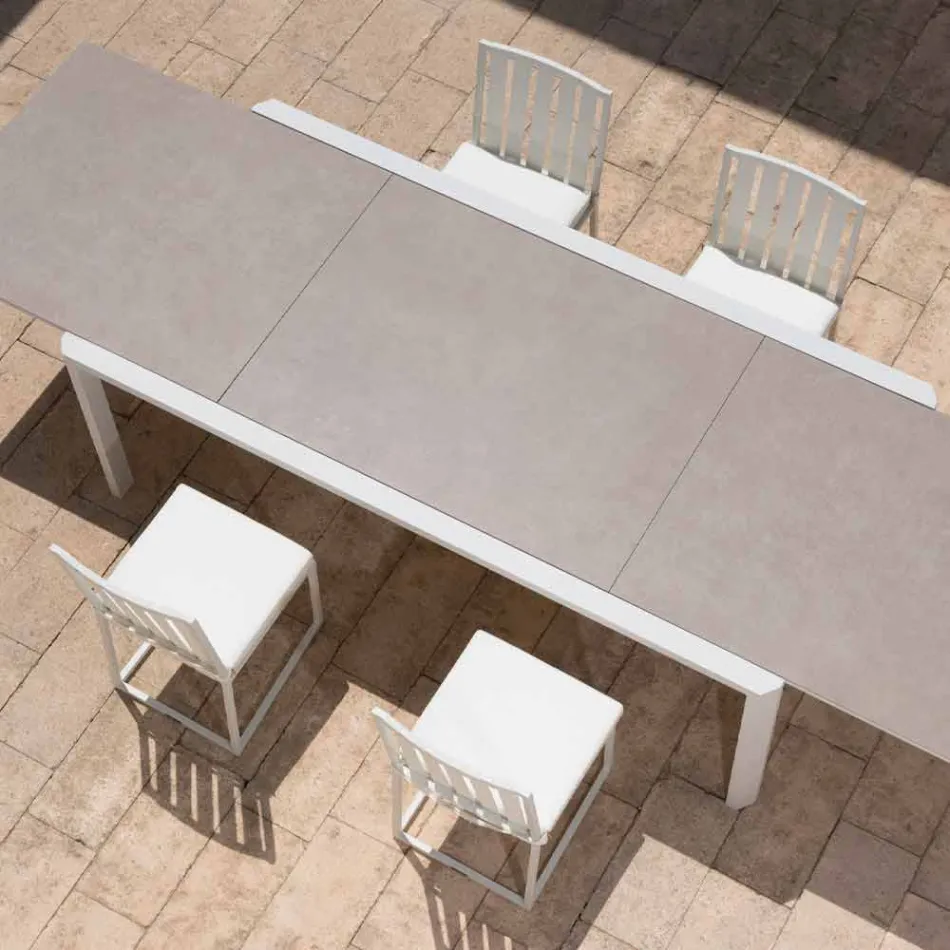 Outdoor Dining Chair in Aluminium und Luxus Design Rope 3 Oberflächen - Julie Viadurini