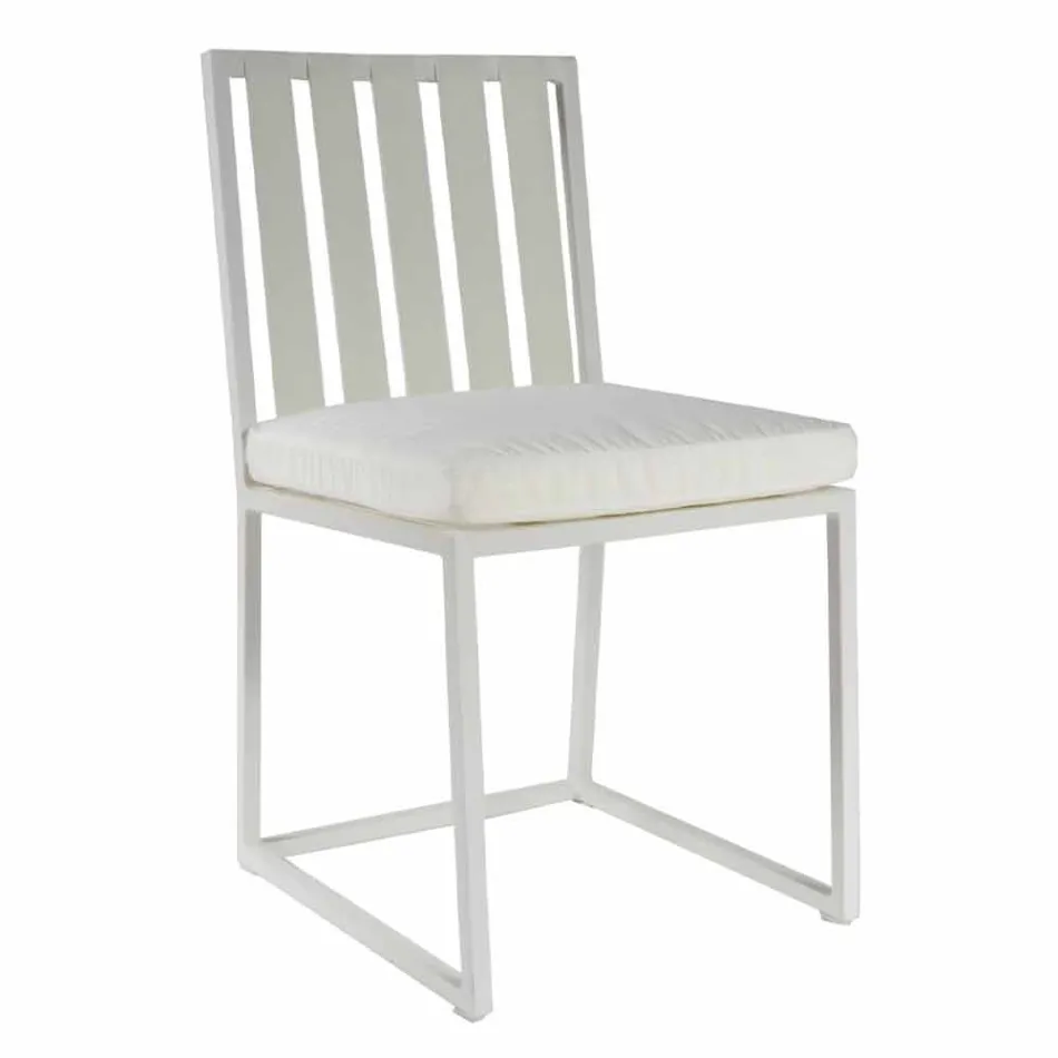 Outdoor Dining Chair in Aluminium und Luxus Design Rope 3 Oberflächen - Julie Viadurini