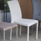 Esszimmerstuhl aus Metall mit farbigem Econabuk bezogen, 4 Stück - Anita Viadurini