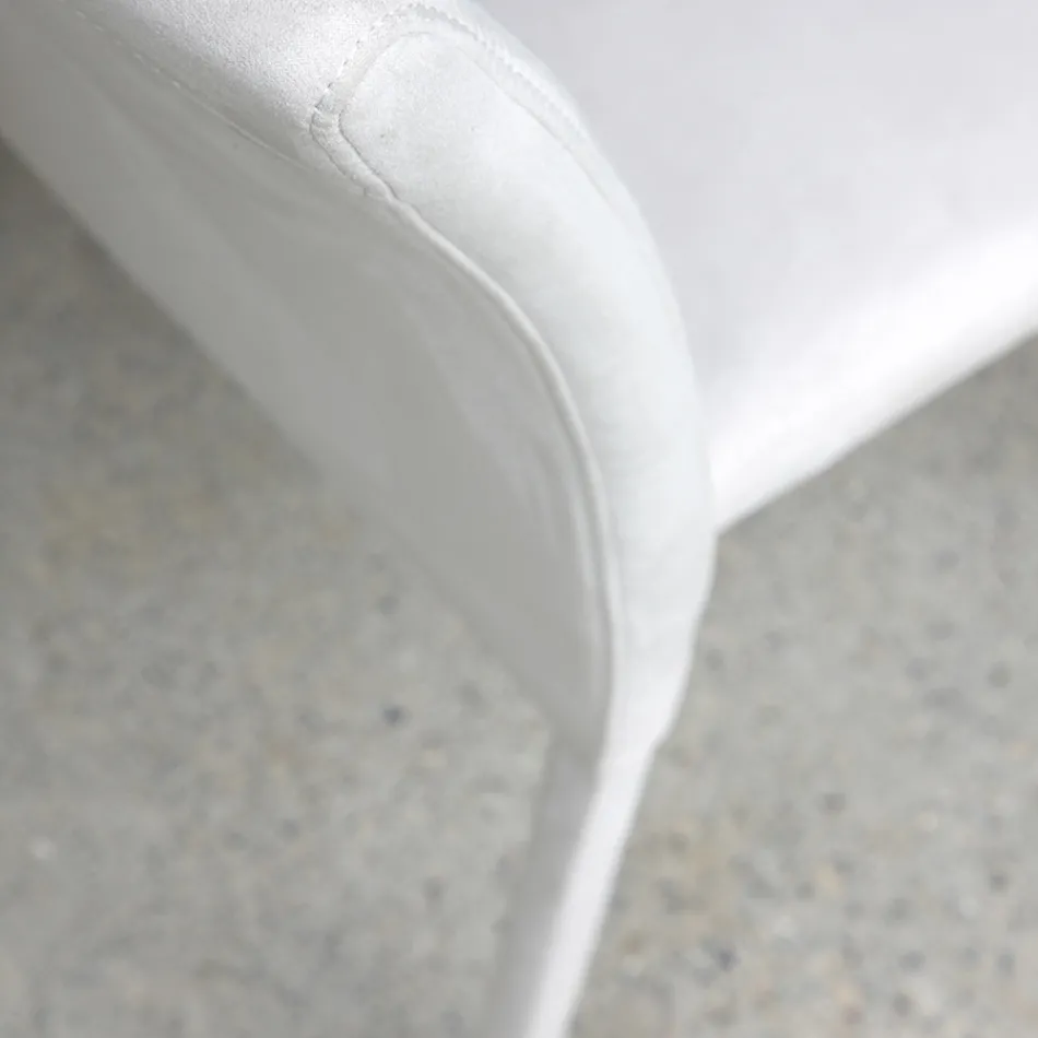 Esszimmerstuhl aus Metall mit farbigem Econabuk bezogen, 4 Stück - Anita Viadurini