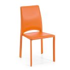 Esszimmerstuhl aus orangefarbenem regeneriertem Leder, hergestellt in Italien – Baum Viadurini