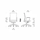 Ergonomischer Bürodrehstuhl mit Rollen und Armlehnen - Gimiglia Viadurini