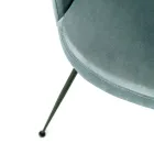 Wohnzimmerstuhl mit Sitz aus Mikrofaserstoff in verschiedenen Farben – Sandelholz Viadurini