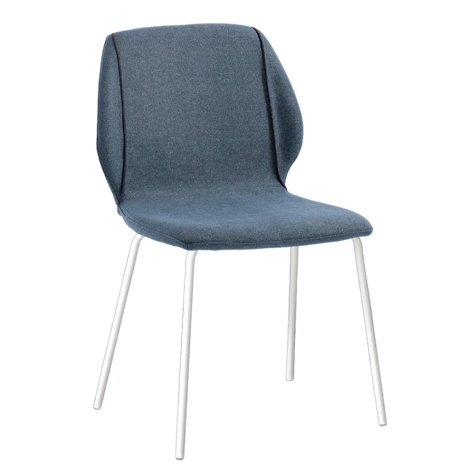 Eleganter Wohnzimmerstuhl im modernen Design aus Stoff mit Rand – Scarat Viadurini