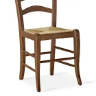 Wohnzimmerstuhl aus Buche mit Strohsitz, hergestellt in Italien – Tamara Viadurini