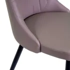 Wohnzimmersessel aus Metall und Öko-Leder in verschiedenen Ausführungen - Onde Viadurini