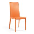 Wohnzimmerstuhl aus orangefarbenem regeneriertem Leder, hergestellt in Italien – Ride