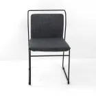 Wohnzimmerstuhl aus Stoff und lackiert Made in Italy - Uralia Viadurini