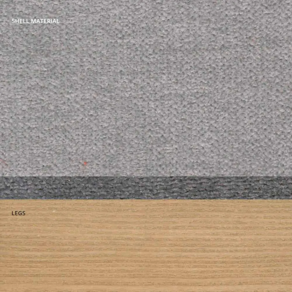 Wohnzimmerstuhl aus Stoff und modernem Holz, hergestellt in Italien, Oriella Viadurini