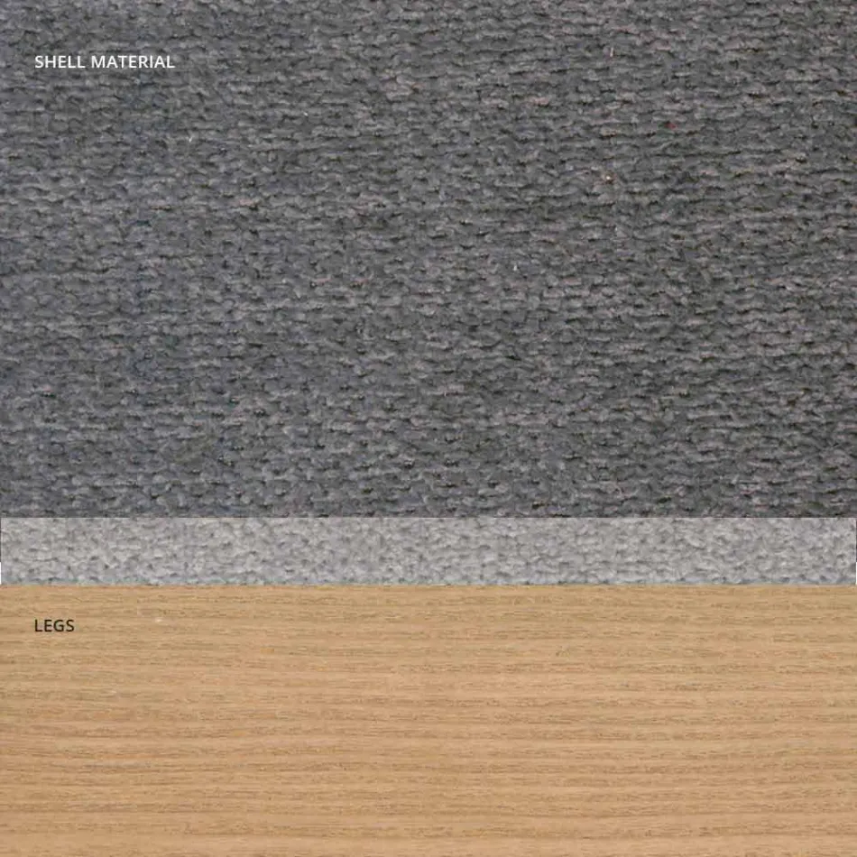 Wohnzimmerstuhl aus Stoff und modernem Holz, hergestellt in Italien, Oriella Viadurini