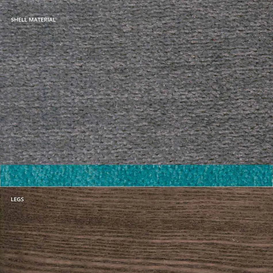 Wohnzimmerstuhl aus Stoff und modernem Holz, hergestellt in Italien, Oriella Viadurini