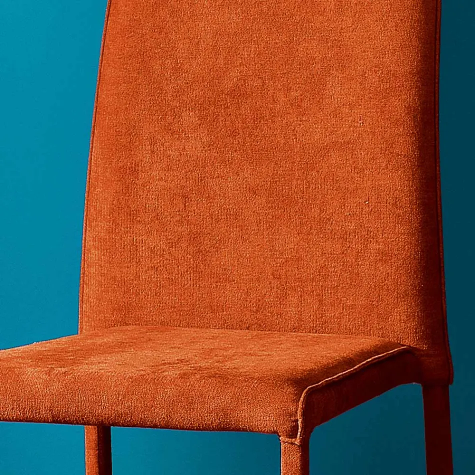 Wohnzimmerstuhl komplett gepolstert mit Stoff Made in Italy - Rosetta Viadurini