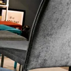 Wohnzimmerstuhl komplett mit Stoff „Made in Italy“ gepolstert – Rosetta Viadurini