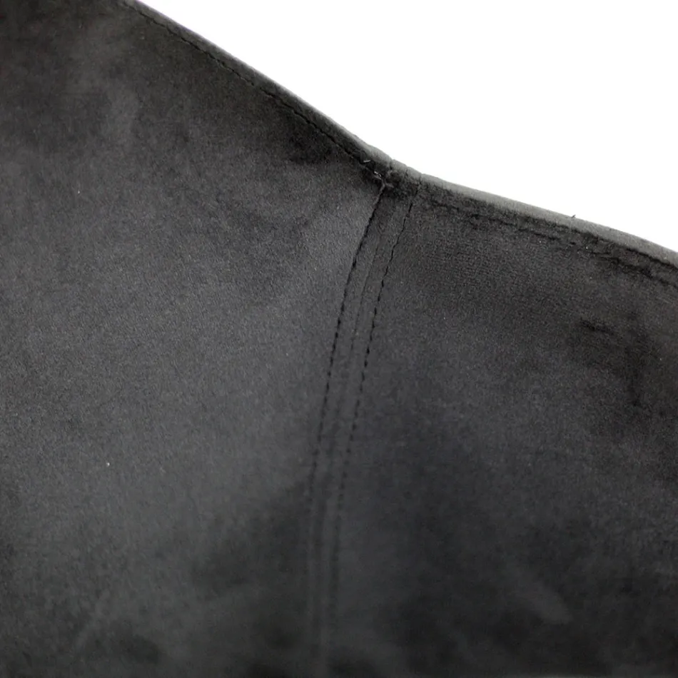 Wohnzimmerstuhl aus Stahl und Samt, hergestellt in Italien – Foggia Viadurini