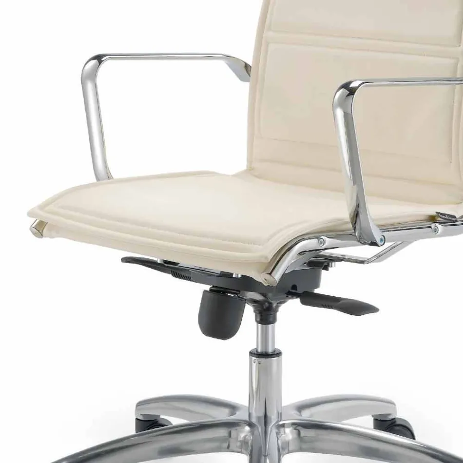 Bürostuhl mit Monocoque aus Kunstleder hergestellt in Italy Agata Viadurini