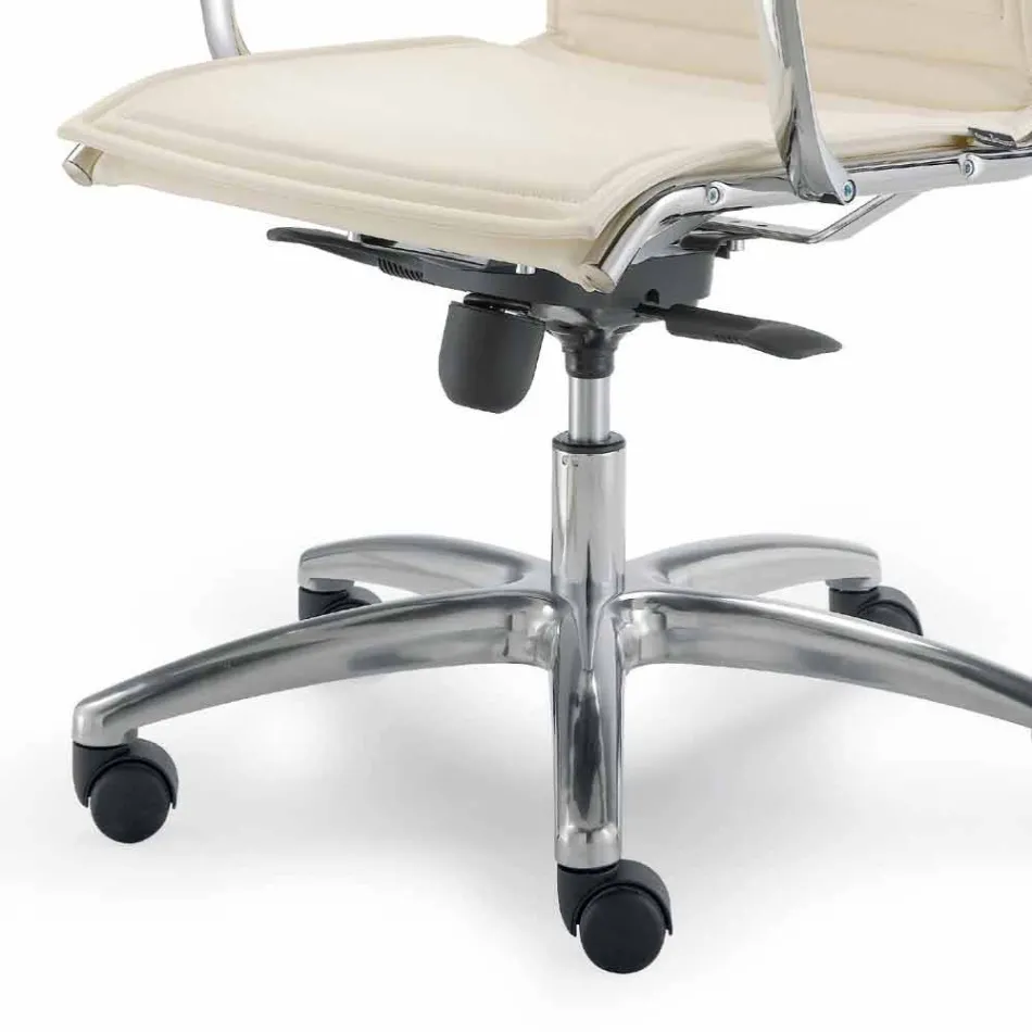 Bürostuhl mit Monocoque aus Kunstleder hergestellt in Italy Agata Viadurini