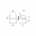 Ergonomischer Bürostuhl mit Kufengestell und Armlehnen Made in Italy - Filanna Viadurini