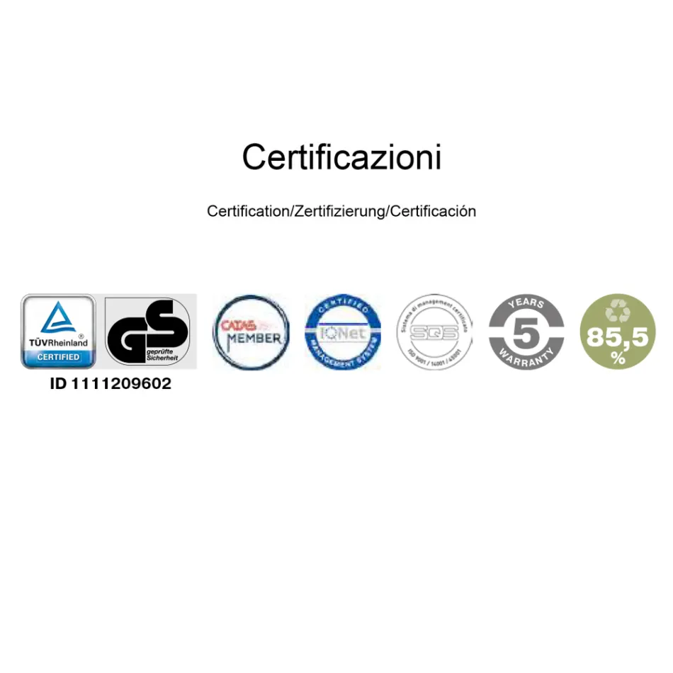 Ergonomischer Bürostuhl mit Kufengestell und Armlehnen Made in Italy - Filanna Viadurini