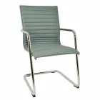 Ergonomischer Bürostuhl mit Kufengestell und Armlehnen Made in Italy - Filanna Viadurini