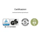 Ergonomischer und drehbarer Bürostuhl mit Armlehnen Made in Italy - Fulvio Viadurini